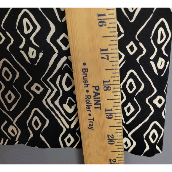 Chicos A-line Skirt Womens 1.5 US 10 Black Geometric Zip Aztec Boho Retro Mod - Picture 5 of 10